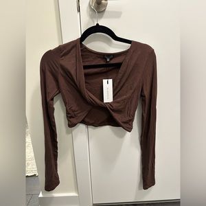 Dynamite long sleeve crop top